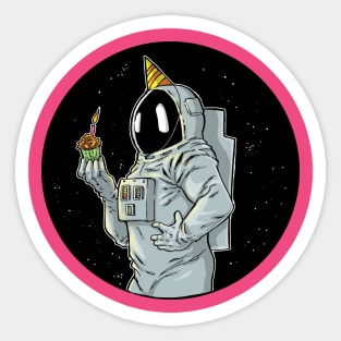 Cupcake Astronaut Sticker